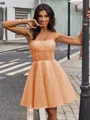 A-line Straight Gorgeous Short/Mini Corset Homecoming Dress