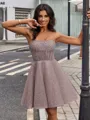 A-line Straight Gorgeous Short/Mini Corset Homecoming Dress