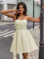 A-line Straight Gorgeous Short/Mini Corset Homecoming Dress