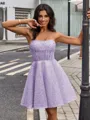 A-line Straight Gorgeous Short/Mini Corset Homecoming Dress