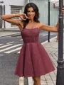 A-line Straight Gorgeous Short/Mini Corset Homecoming Dress