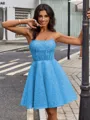 A-line Straight Gorgeous Short/Mini Corset Homecoming Dress