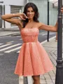 A-line Straight Gorgeous Short/Mini Corset Homecoming Dress