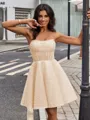 A-line Straight Gorgeous Short/Mini Corset Homecoming Dress