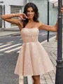 A-line Straight Gorgeous Short/Mini Corset Homecoming Dress