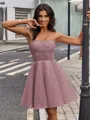 A-line Straight Gorgeous Short/Mini Corset Homecoming Dress