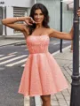 A-line Straight Gorgeous Short/Mini Corset Homecoming Dress