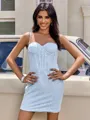 Sheath Spaghetti Straps Short/Mini Corset Homecoming Dress