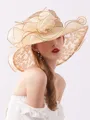 Ladies' Glamourous Organza Silk Flower Adjustable Kentucky Derby Hats/Tea Party Hats