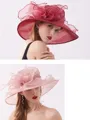 Ladies' Elegant Organza Silk Flower Adjustable Kentucky Derby Hats/Tea Party Hats