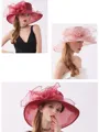 Ladies' Elegant Organza Silk Flower Adjustable Kentucky Derby Hats/Tea Party Hats