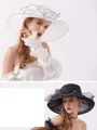 Ladies' Romantic Organza Silk Flower Adjustable Kentucky Derby Hats/Tea Party Hats