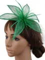 Ladies' Gorgeous Flax With Feather Tea Party Hats