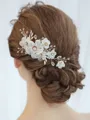 Elegant Alloy With Silk Flower Combs&Barrettes