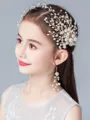 Charming Alloy With Imitation Pearl Headbands(With Earrings)