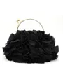 Pretty Satin With Ruffles Evening/Party Handbags