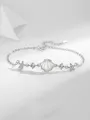 Elegant Silver With Rhinestone Bracelets