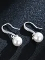 Simple Alloy With Imitation Pearl Earrings