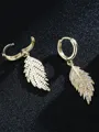 Beautiful Metal With Leaf Earrings