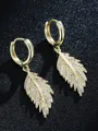 Beautiful Metal With Leaf Earrings