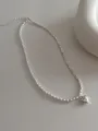 Sweet Metal With Imitation Pearl Necklace