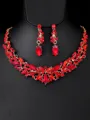 Luxurious Alloy With Rhinestone Jewelry Set
