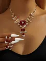 Stunning Alloy With Rhinestone Jewelry Set