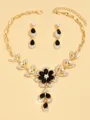 Stunning Alloy With Rhinestone Jewelry Set