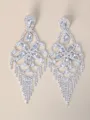 Luxurious Alloy With Rhinestone Earrings