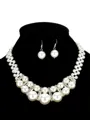 Pretty Alloy With Imitation Pearl Jewelry Set