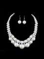 Pretty Alloy With Imitation Pearl Jewelry Set