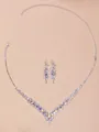 Attractive Alloy With Rhinestone Jewelry Set