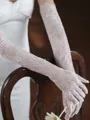 Delicate Lace Opera Length Wedding Gloves
