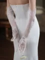 Delicate Lace Opera Length Wedding Gloves