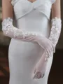 Stunning Tulle With Lace Opera Length Wedding Gloves