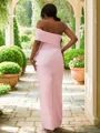 Sheath/Column Stretch Crepe Ruched One-Shoulder Sleeveless Floor-Length Bridesmaid Dresses