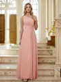 A-Line/Princess Chiffon Ruched One-Shoulder Sleeveless Floor-Length Bridesmaid Dresses