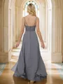 A-Line/Princess Chiffon Ruched V-neck Sleeveless Floor-Length Bridesmaid Dresses