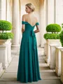 A-Line/Princess Chiffon Ruffles Off-the-Shoulder Sleeveless Floor-Length Bridesmaid Dresses