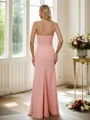 Sheath/Column Chiffon Ruched One-Shoulder Sleeveless Floor-Length Bridesmaid Dresses