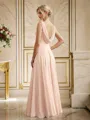 A-Line/Princess Chiffon Ruffles Scoop Sleeveless Floor-Length Bridesmaid Dresses