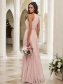 A-Line/Princess Chiffon Ruffles Halter Sleeveless Floor-Length Bridesmaid Dresses