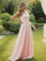 A-Line/Princess Chiffon Sash/Ribbon/Belt Sweetheart Sleeveless Floor-Length Bridesmaid Dresses