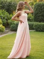 A-Line/Princess Chiffon Sash/Ribbon/Belt Sweetheart Sleeveless Floor-Length Bridesmaid Dresses