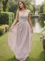 A-Line/Princess Chiffon Applique Sweetheart Sleeveless Floor-Length Bridesmaid Dresses
