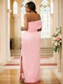Sheath/Column Satin Ruched One-Shoulder Sleeveless Floor-Length Bridesmaid Dresses