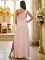A-Line/Princess Jersey Ruffles One-Shoulder Sleeveless Floor-Length Bridesmaid Dresses
