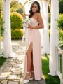 A-Line/Princess Jersey Ruffles One-Shoulder Sleeveless Floor-Length Bridesmaid Dresses