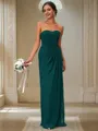 A-Line/Princess Chiffon Ruffles Sweetheart Sleeveless Floor-Length Bridesmaid Dresses