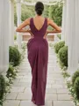 Sheath/Column Chiffon Ruched Scoop Sleeveless Floor-Length Bridesmaid Dresses